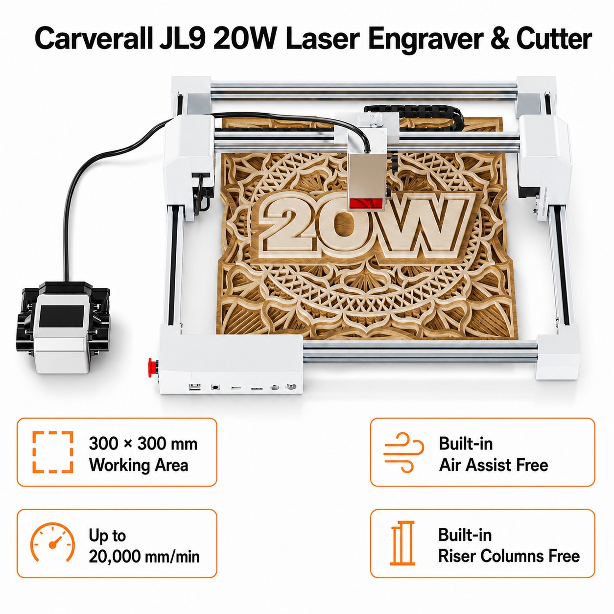 Industrial Laser Applications - آلة النقش والقطع بالليزر كارفيرال JL9